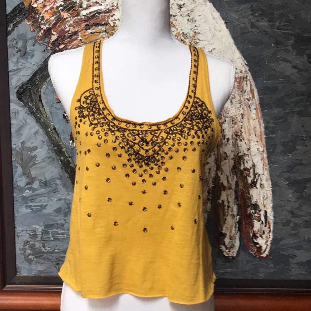 Free People beaded tank top size xsmall